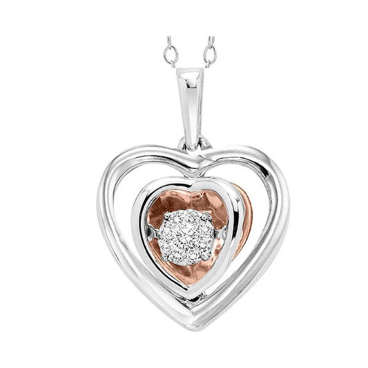 Gems One Silver (SLV 995) Diamond Stunning Neckwear Pendant  - 1/6 ctw
