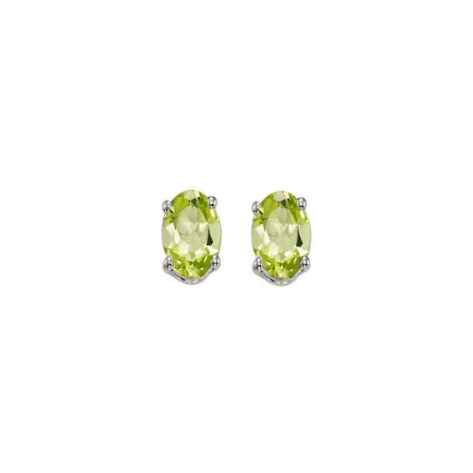 Gems One 14Kt White Gold Peridot (7/8 Ctw) Earring