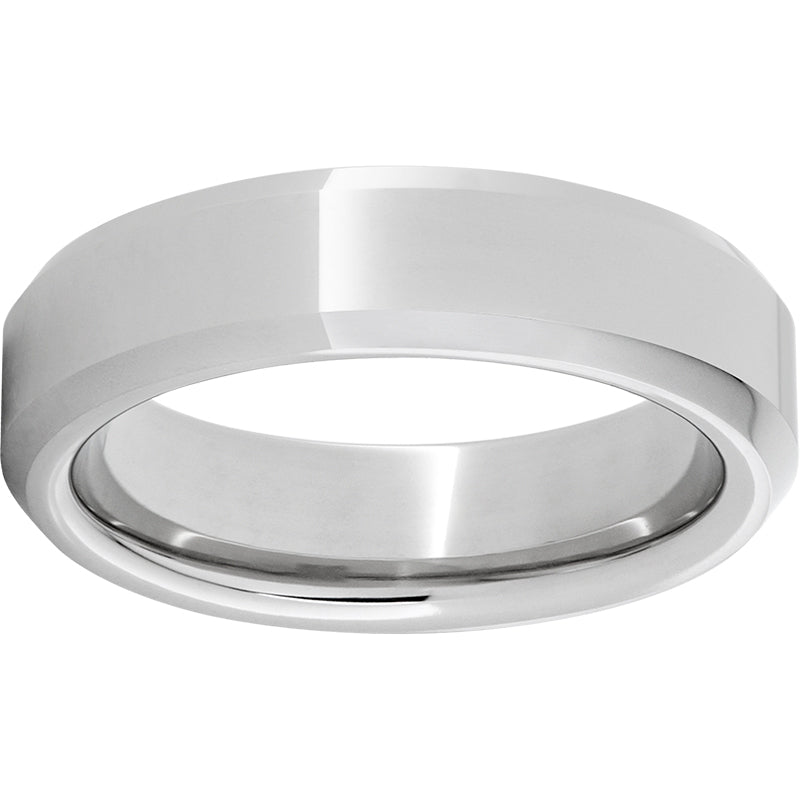 Serinium Beveled Edge Band with a Polish Finish