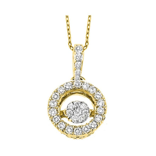 Gems One 14KT Yellow Gold & Diamond Rhythm Of Love Neckwear Pendant  - 3/8 ctw