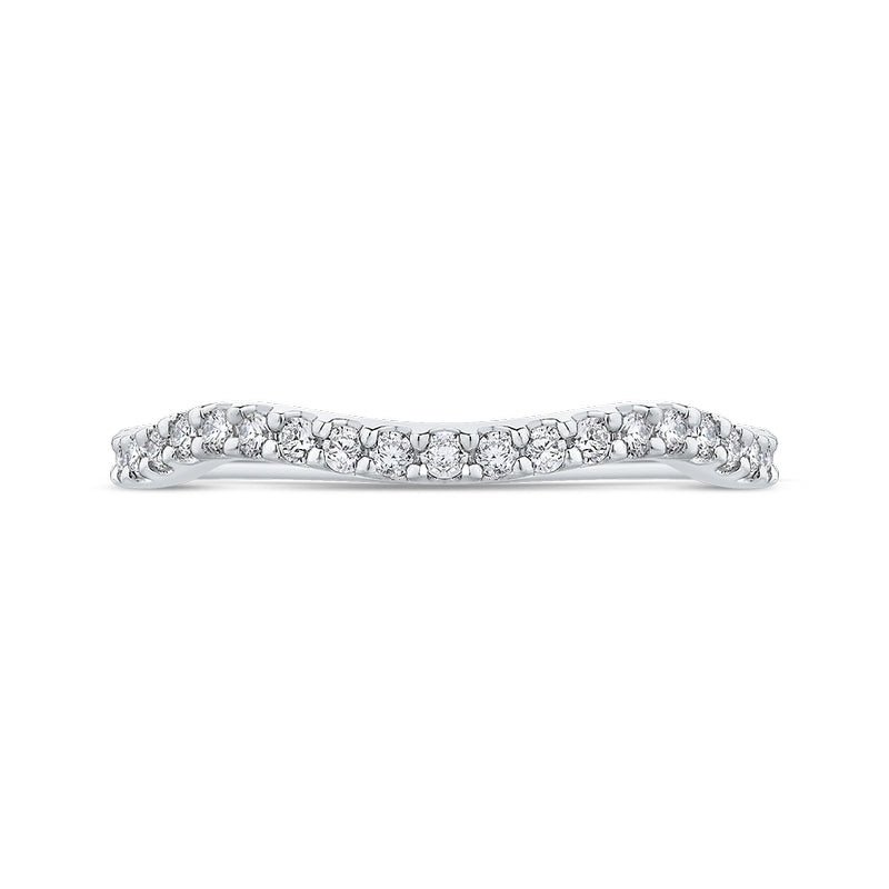 Shah Luxury Round Diamond Wedding Band In 14K White Gold