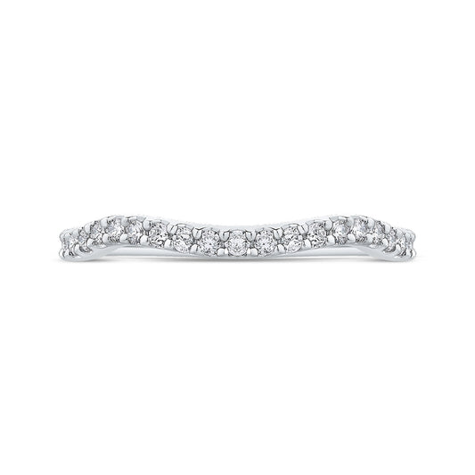 Shah Luxury Round Diamond Wedding Band In 14K White Gold