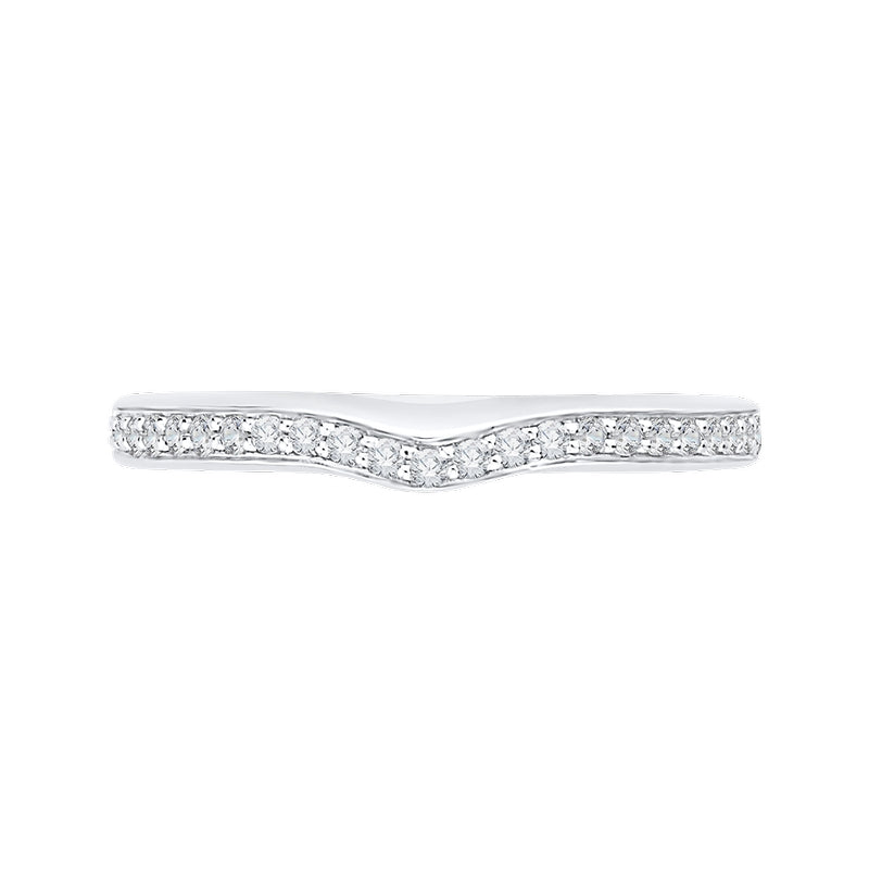 Shah Luxury Half-Eternity Round Diamond Wedding Band In 14K White Gold