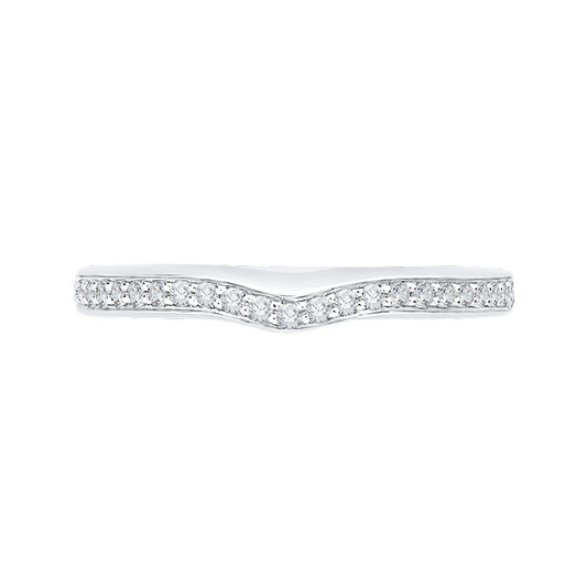 Shah Luxury Half-Eternity Round Diamond Wedding Band In 14K White Gold