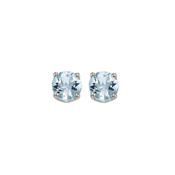 Gems One 14Kt White Gold Aquamarine (1 Ctw) Earring