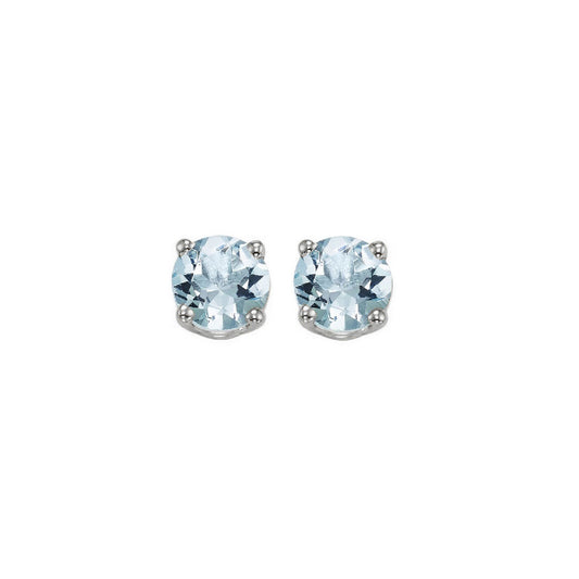 Gems One 14Kt White Gold Aquamarine (1 Ctw) Earring