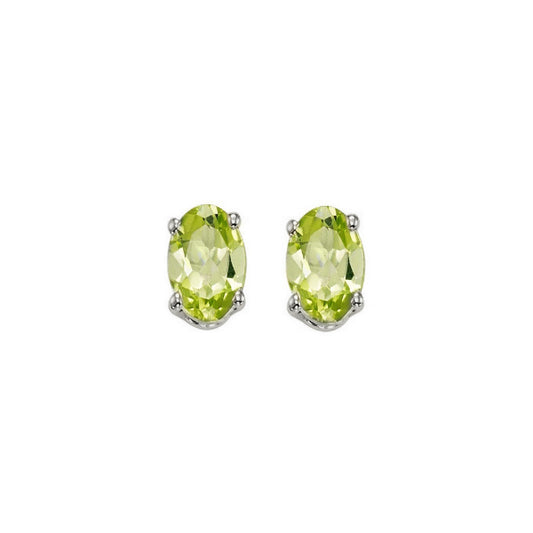 Gems One 14Kt White Gold Peridot (1 Ctw) Earring