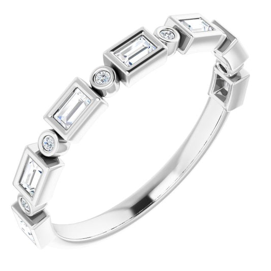14K White 1/4 CTW Diamond Anniversary Band