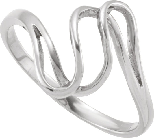 14K White Metal Fashion Ring