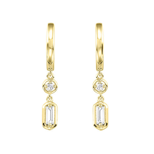 Gems One 14Kt Yellow Gold Diamond (1/6Ctw) Earring