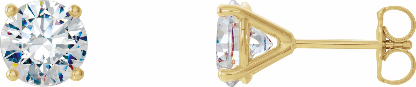 14K Yellow 1/2 CTW Diamond 4-Prong Cocktail-Style Earrings