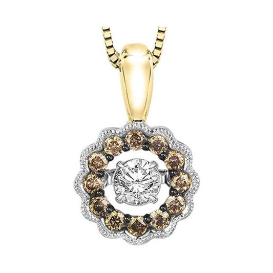Gems One 14KT Yellow Gold & Diamond Rhythm Of Love Neckwear Pendant   - 3/8 ctw