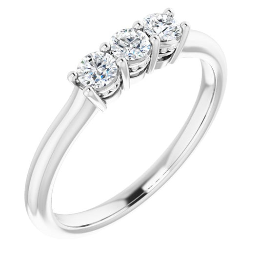 14K White 1/3 CTW Anniversary Band