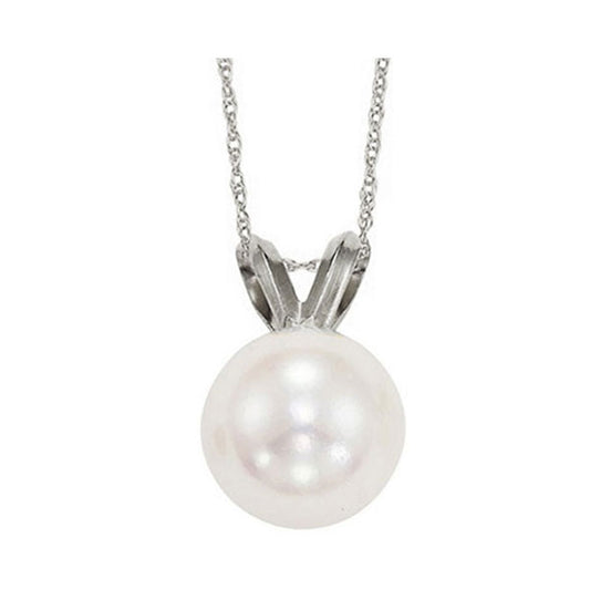Gems One 14Kt White Gold Pearl (1/2 Ctw) Pendant