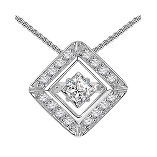 Gems One 14KT White Gold & Diamonds Stunning Neckwear Pendant - 7/8 ctw