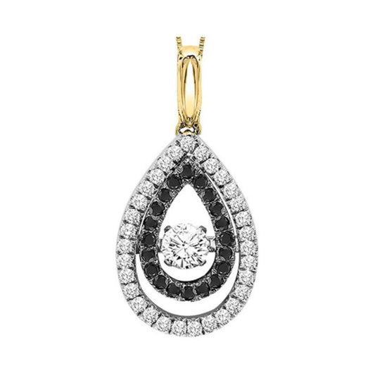 Gems One 14KT Yellow Gold & Diamond Rhythm Of Love Neckwear Pendant  - 3/8 ctw