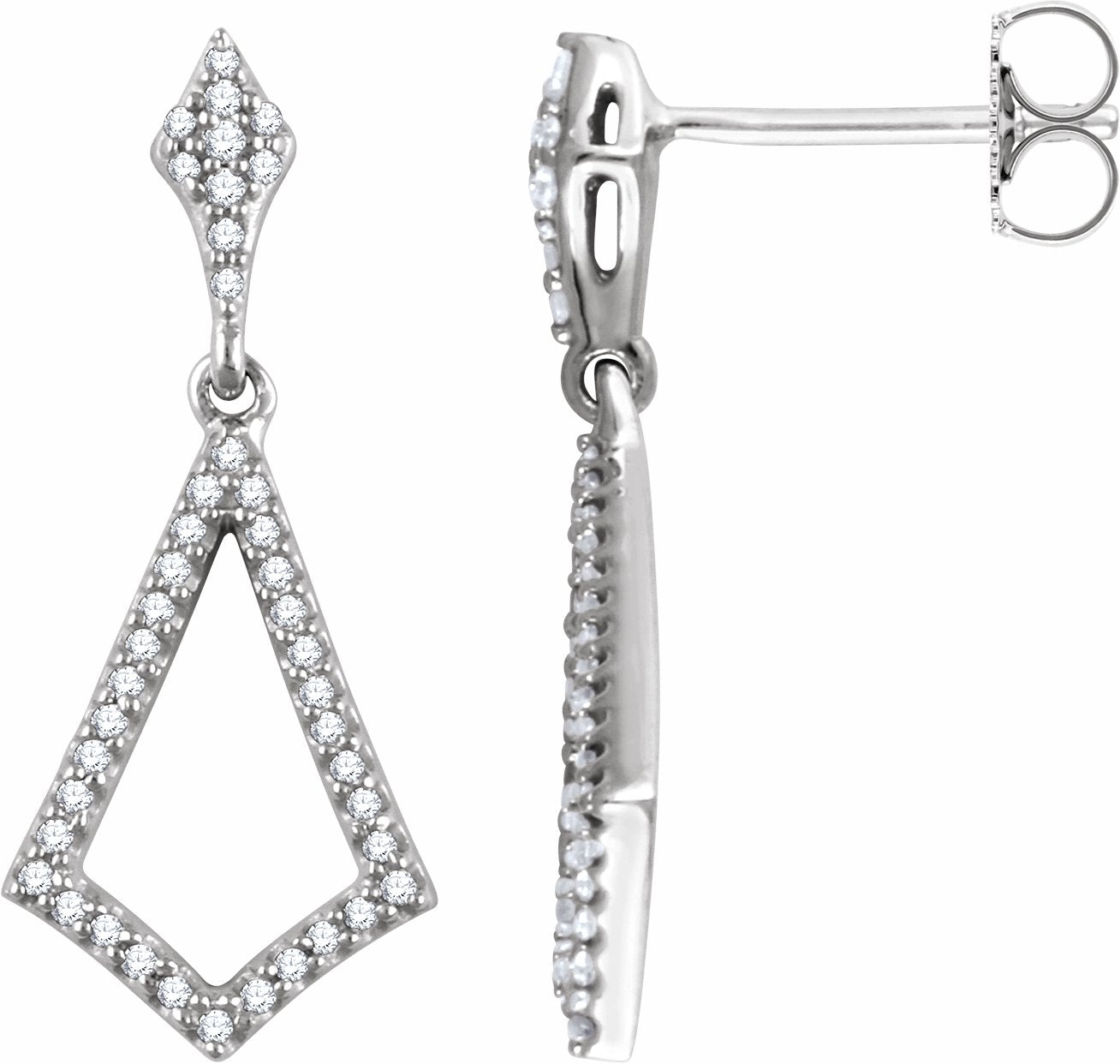 14K White 1/4 CTW Diamond Earrings