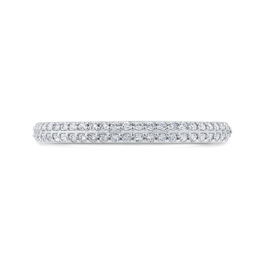 Shah Luxury 14K White Gold Diamond Wedding Band