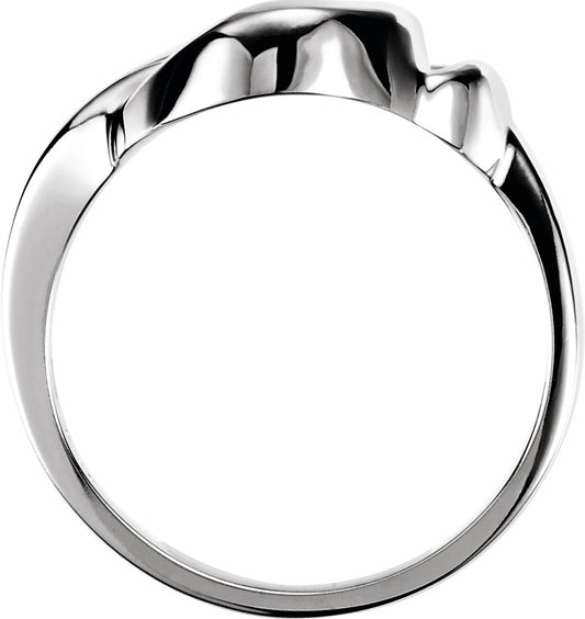 14K White Freeform Ring