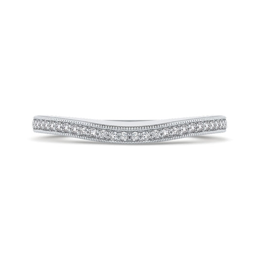 Shah Luxury Round Cut Diamond Wedding Band In Platinum