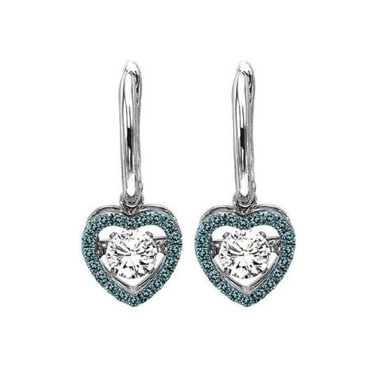 Gems One 14KT White Gold & Diamond Rhythm Of Love Fashion Earrings  - 3/4 ctw