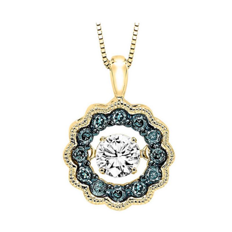 Gems One 14KT Yellow Gold & Diamond Rhythm Of Love Neckwear Pendant  - 1/2 ctw