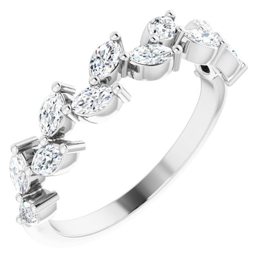 14K White 5/8 CTW Diamond Anniversary Band