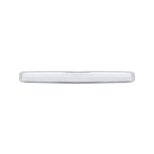 Shah Luxury 14K White Gold Plain Wedding Band
