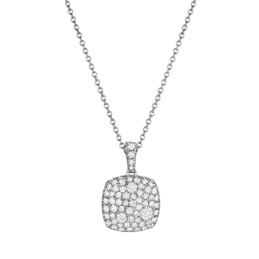 Henri Daussi 14k White Gold Diamond Pendant
