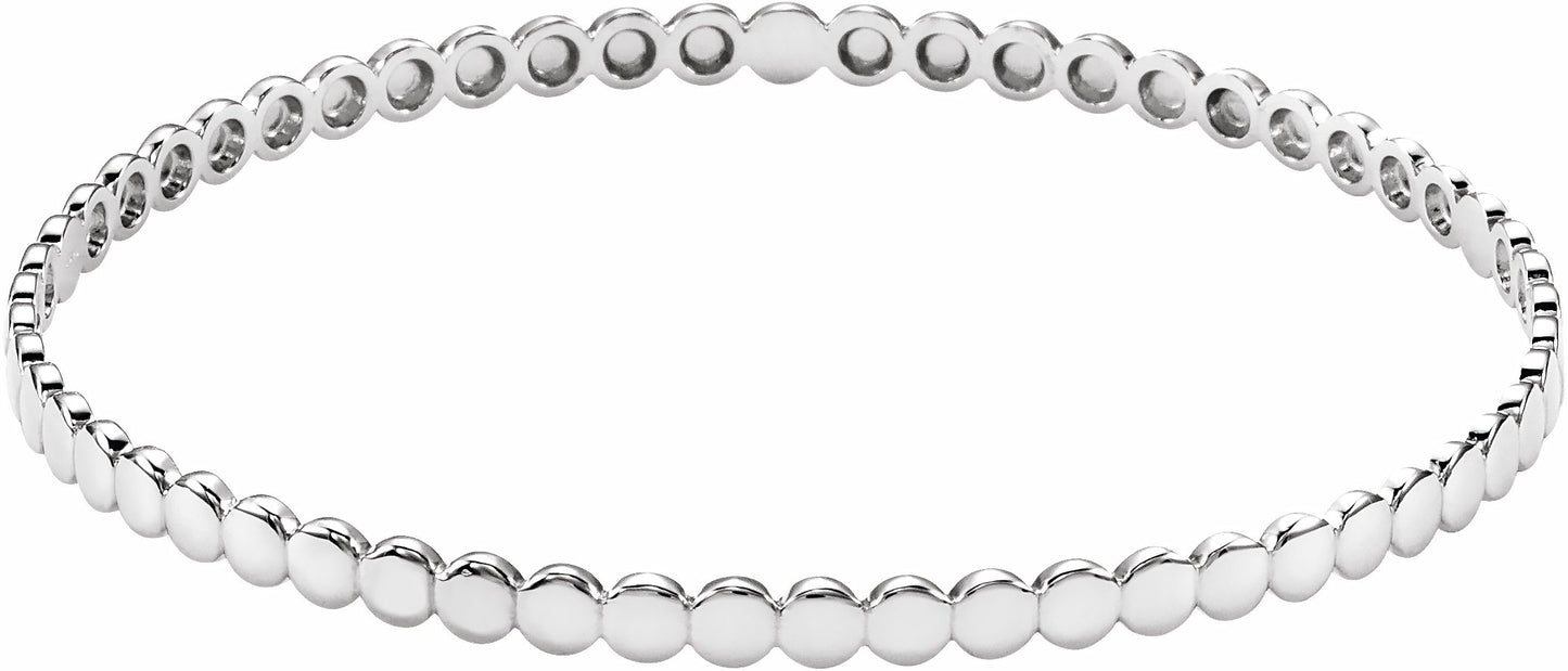 14K White Bangle Bracelet
