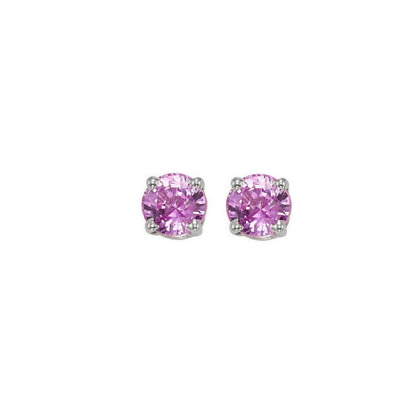 Gems One 14Kt White Gold Pink Sapphire (7/8 Ctw) Earring