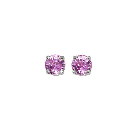 Gems One 14Kt White Gold Pink Sapphire (7/8 Ctw) Earring