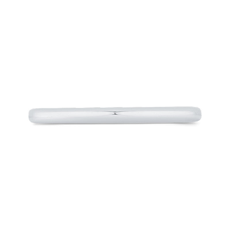 Shah Luxury 14K White Gold Plain Wedding Band
