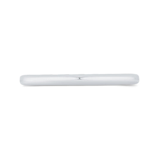 Shah Luxury 14K White Gold Plain Wedding Band