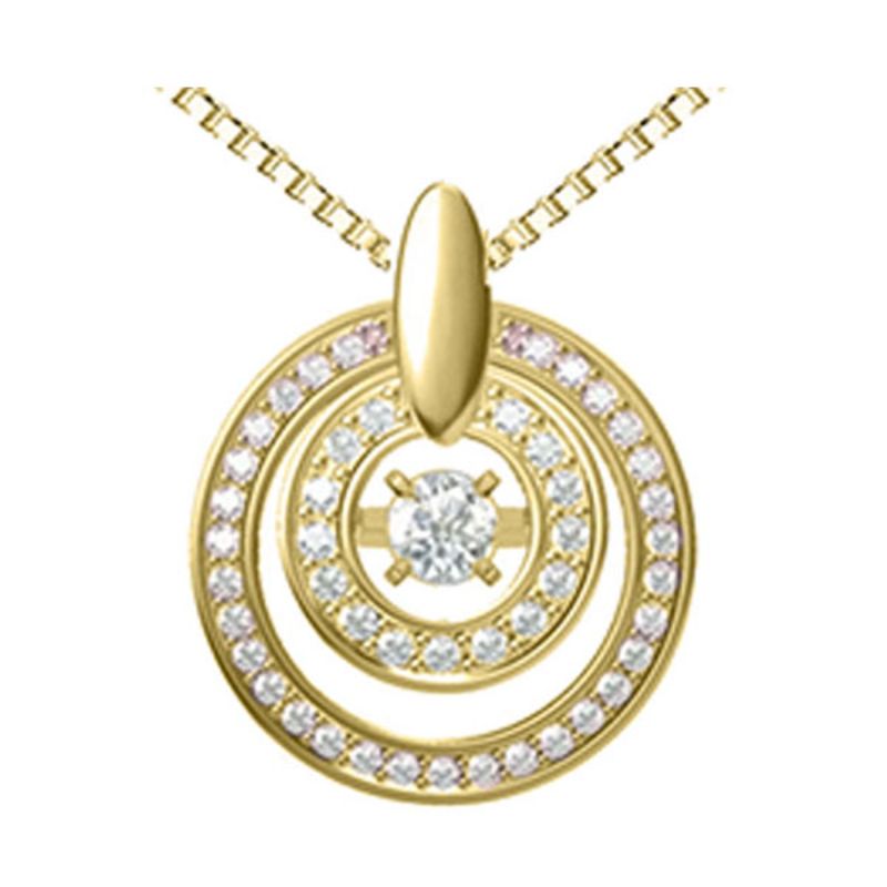Gems One 14KT Yellow Gold & Diamond Rhythm Of Love Neckwear Pendant  - 1/2 ctw