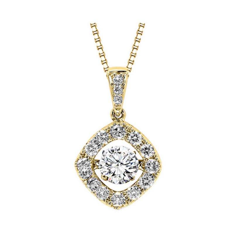 Gems One 14KT Yellow Gold & Diamond Rhythm Of Love Neckwear Pendant  - 1-1/2 ctw