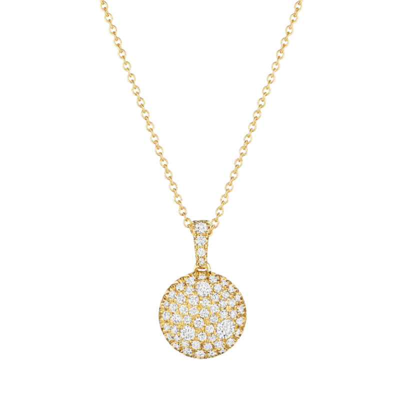 Henri Daussi 14k Yellow Gold Diamond Pendant