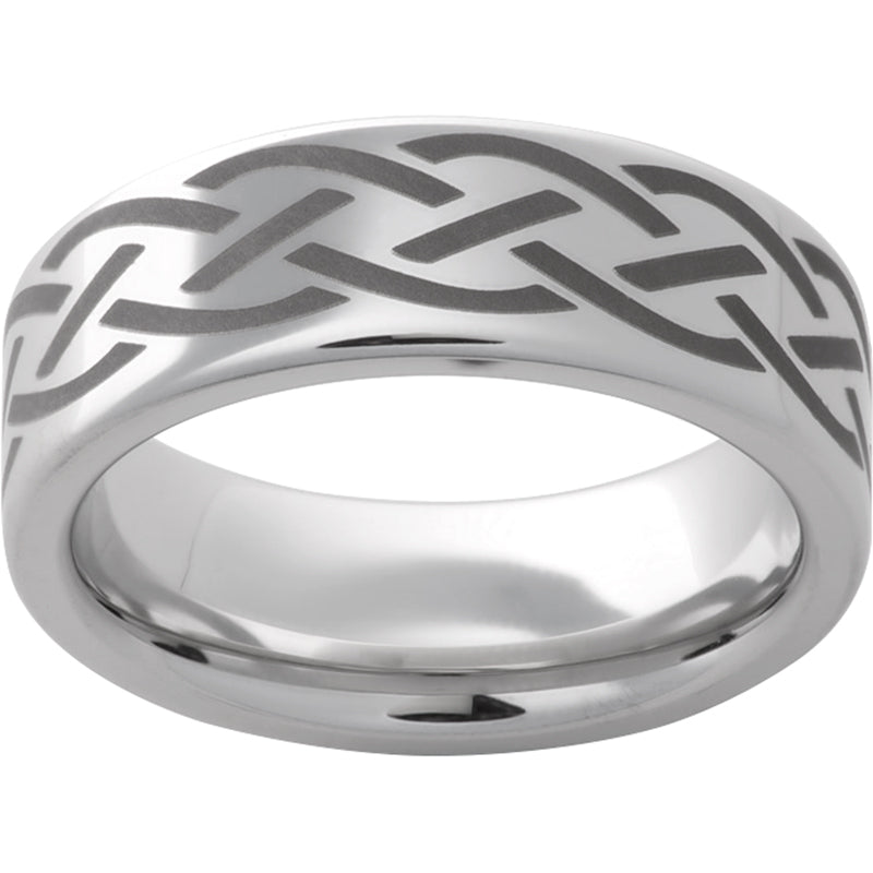 Serinium Pipe Cut Band with Braid Laser Engraving