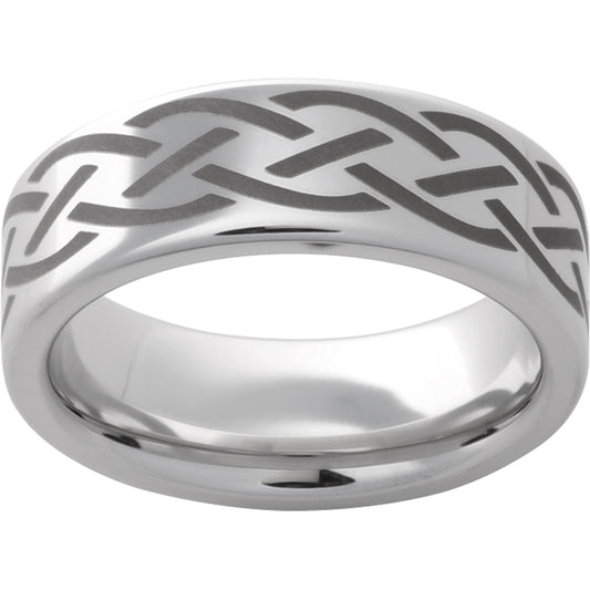 Serinium Pipe Cut Band with Braid Laser Engraving