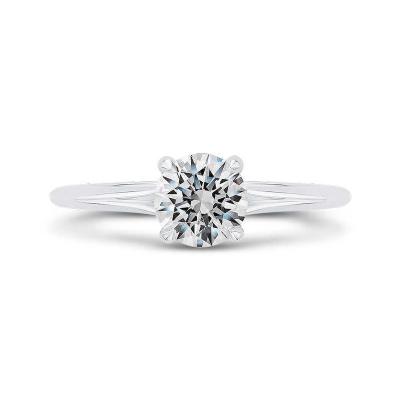 Shah Luxury 14K White Gold Diamond Engagement Ring (Semi-Mount)