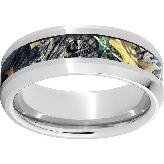 Serinium Beveled Edge Band with Mossy Oak New Break-Up Inlay