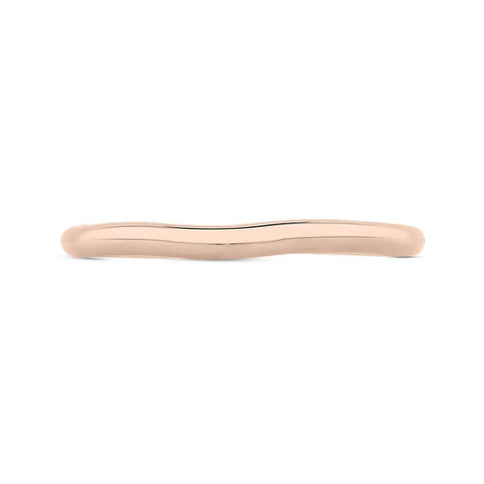 Shah Luxury 14K Rose Gold Plain Wedding Band