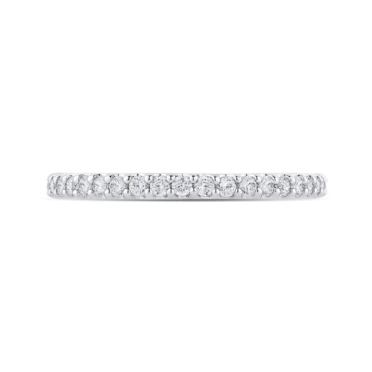 Shah Luxury 14K Two-Tone Gold Round Diamond Half-Eternity Wedding Band