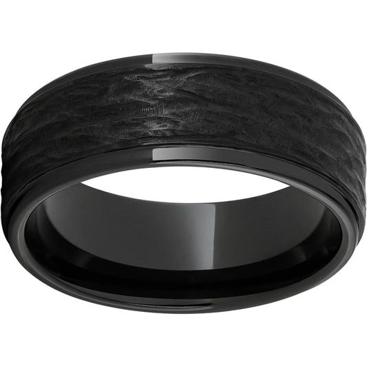 Black Diamond Ceramic Grooved Edge Band with Bark Finish