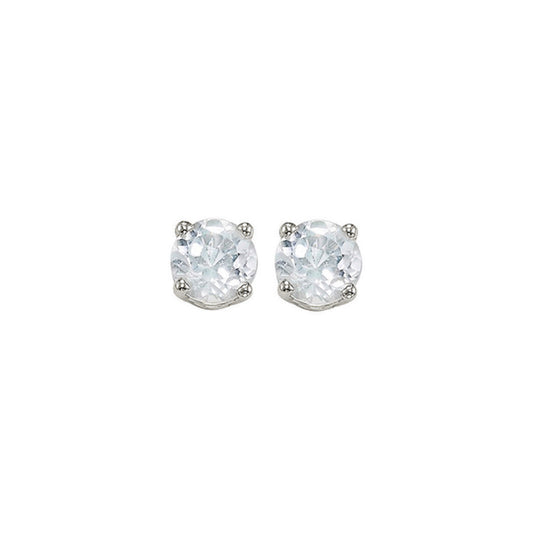 Gems One 14Kt White Gold White Topaz (1/2 Ctw) Earring