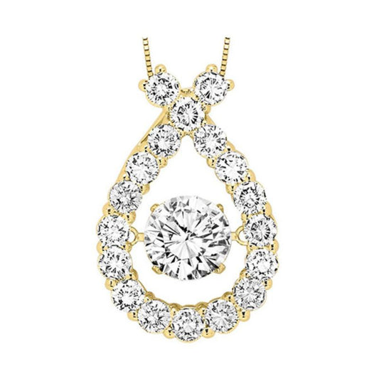Gems One 14KT Yellow Gold & Diamond Rhythm Of Love Neckwear Pendant  - 1-1/2 ctw