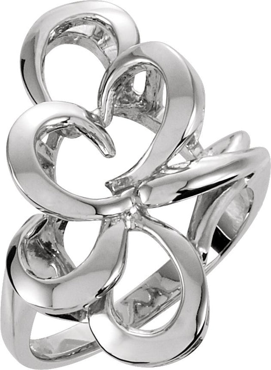 14K White Metal Fashion Ring