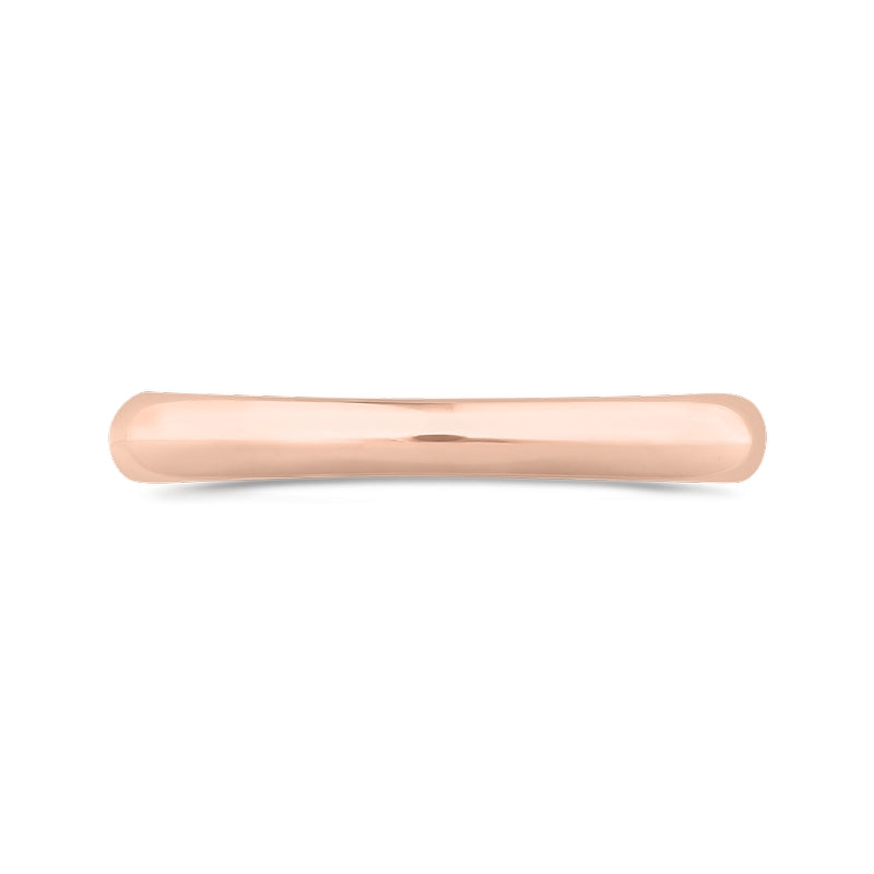 Shah Luxury 14K Rose Gold Plain Wedding Band