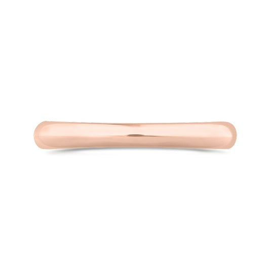 Shah Luxury 14K Rose Gold Plain Wedding Band