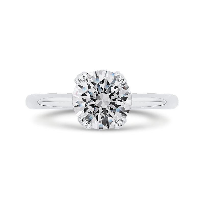 Shah Luxury 14K Two-Tone Gold Solitaire Engagement Ring (Semi-Mount)